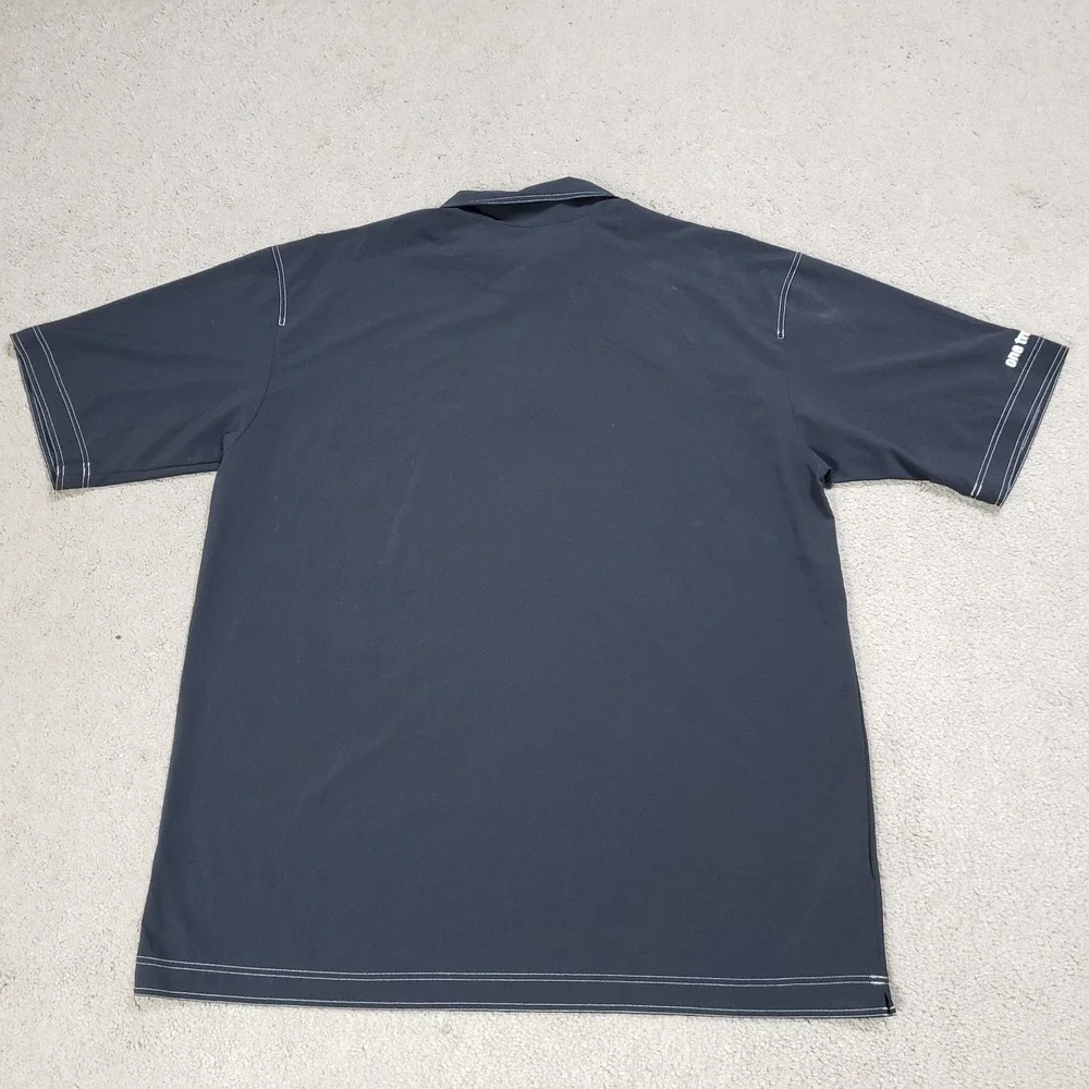 Nike Tiger Woods Polo Shirt Men XL Black One Tree Hill Show Crew VTG Golf Casual